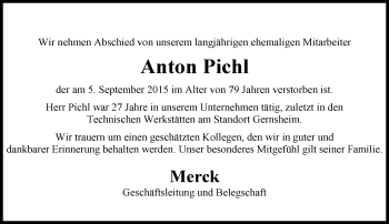 Traueranzeige von Anton Pichl von trauer.echo-online.de
