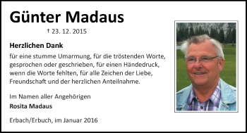 Traueranzeige von Günter Madaus von trauer.echo-online.de