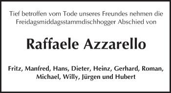 Traueranzeige von Raffaele Azzarello von Trauerportal Echo Online