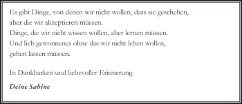 Traueranzeige von Ralf Dieter Sigmann von Trauerportal Rhein Main Presse