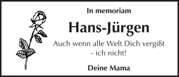Traueranzeige von Hans-Jürgen  von  Kreisanzeiger