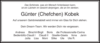 Traueranzeige von Günter Kobek von  Camberger Anzeiger