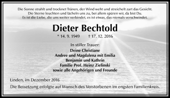 Traueranzeige von Dieter Bechtold von  Gießener Anzeiger