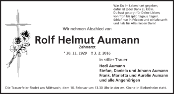 Traueranzeige von Rolf Helmut Aumann von trauer.echo-online.de