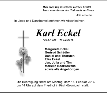 Traueranzeige von Karl Eckel von trauer.echo-online.de