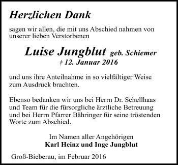 Traueranzeige von Luise Jungblut von trauer.echo-online.de
