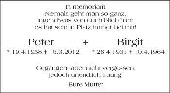 Traueranzeige von Birgit  von trauer.echo-online.de