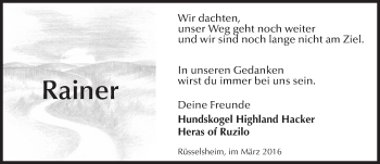 Traueranzeige von Rainer  von trauer.echo-online.de