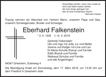 Traueranzeige von Eberhard Falkenstein von trauer.echo-online.de