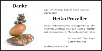 Traueranzeige von Heiko Prozeller von trauer.echo-online.de