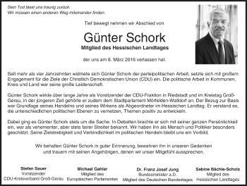 Traueranzeige von Günter Schork von trauer.echo-online.de