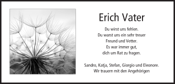 Traueranzeige von Erich Vater von trauer.echo-online.de