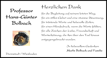 Traueranzeige von Hans-Günter Bolbach von trauer.echo-online.de