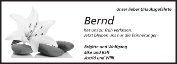 Traueranzeige von Bernd Landau von Darmstädter Echo