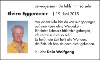 Traueranzeige von Elvira Eggemeier von Trauerportal Rhein Main Presse