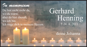 Traueranzeige von Gerhard Henning von VRM Trauer
