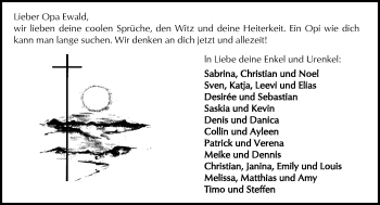 Traueranzeige von Ewald Alt von  Kreisanzeiger