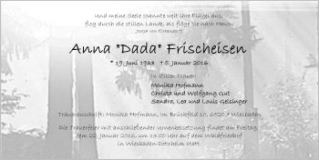 Traueranzeige von Anna Frischeisen von  Wiesbaden komplett