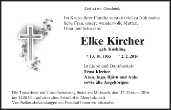 Traueranzeige von Elke Kircher von  GT am Sonntag