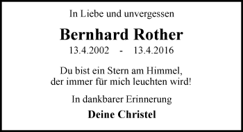 Traueranzeige von Bernhard Rother von  Wiesbaden komplett