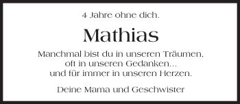 Traueranzeige von Mathias  von  Kreisanzeiger