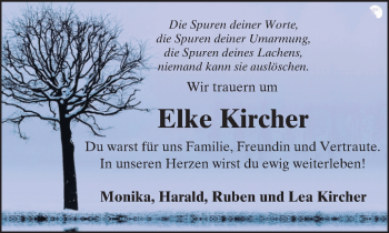 Traueranzeige von Elke Kircher von  GT am Sonntag