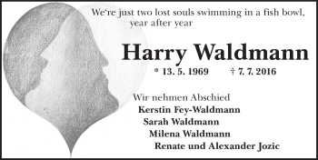 Traueranzeige von Harry Waldmann von Trauerportal Rhein Main Presse
