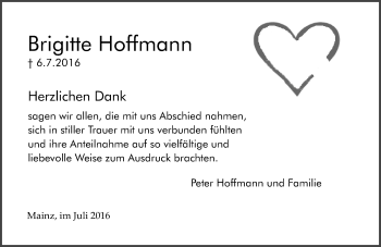 Traueranzeige von Brigitte Hoffmann von Trauerportal Rhein Main Presse Traueranzeige von Brigitte Hoffmann von Trauerportal Rhein Main Presse