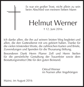 Traueranzeige von Helmut Werner von Trauerportal Rhein Main Presse Traueranzeige von Helmut Werner von Trauerportal Rhein Main Presse