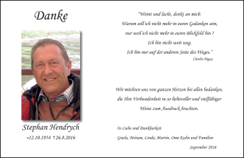 Traueranzeige von Stephan Hendrych von Trauerportal Rhein Main Presse