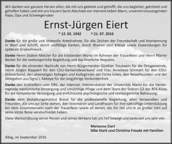 Traueranzeige von Ernst-Jürgen Eiert von Trauerportal Rhein Main Presse