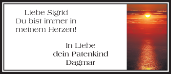 Traueranzeige von Sigrid  von Trauerportal Echo Online