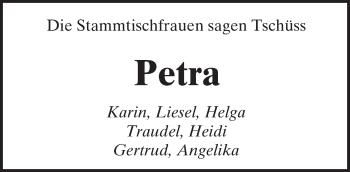 Traueranzeige von Petra  von  Kreisanzeiger