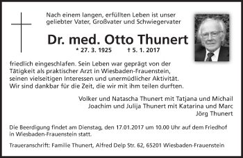 Traueranzeige von Otto Thunert von Trauerportal Rhein Main Presse Traueranzeige von Otto Thunert von Trauerportal Rhein Main Presse