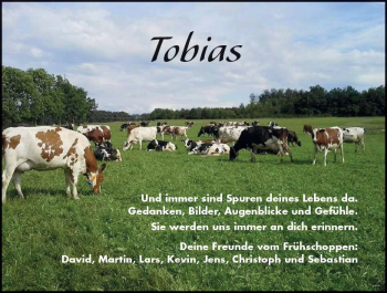 Traueranzeige von Tobias Narz von VRM Trauer
