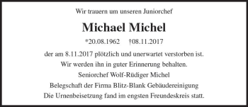 Traueranzeige von Michael Michel von Trauerportal Rhein Main Presse