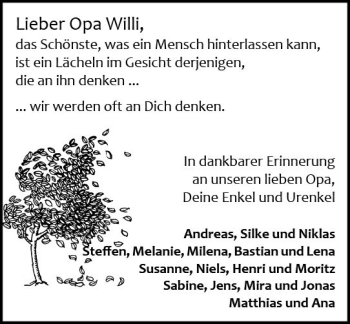 Traueranzeige von Willi Weckbach von Trauerportal Echo Online