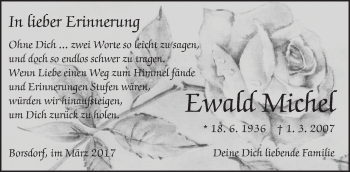 Traueranzeige von Ewald Michel von  Kreisanzeiger