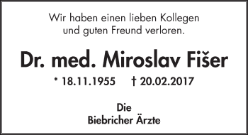 Traueranzeige von Miroslav Fiser von Trauerportal Rhein Main Presse Traueranzeige von Miroslav Fiser von Trauerportal Rhein Main Presse
