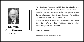 Traueranzeige von Otto Thunert von Trauerportal Rhein Main Presse Traueranzeige von Otto Thunert von Trauerportal Rhein Main Presse