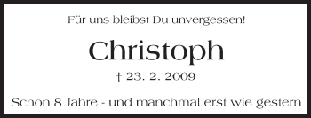 Traueranzeige von Christoph  von  Kreisanzeiger