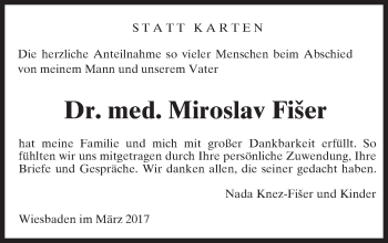 Traueranzeige von Miroslav Fiser von Trauerportal Rhein Main Presse Traueranzeige von Miroslav Fiser von Trauerportal Rhein Main Presse