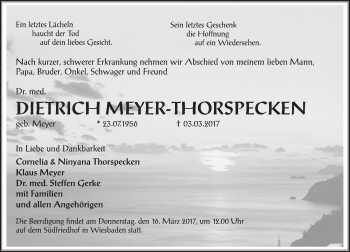 Traueranzeige von Dietrich Meyer-Thorspecken von Trauerportal Rhein Main Presse Traueranzeige von Dietrich Meyer-Thorspecken von Trauerportal Rhein Main Presse