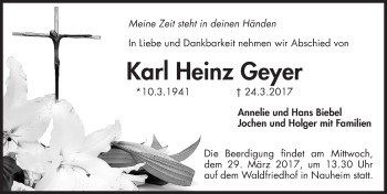 Traueranzeige von Karl Heinz Geyer von Trauerportal Rhein Main Presse