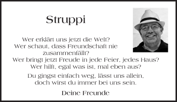 Traueranzeige von Struppi  von Trauerportal Rhein Main Presse