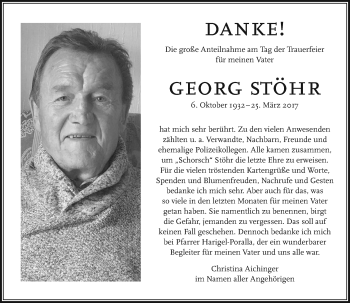 Traueranzeige von Georg Stöhr von Trauerportal Rhein Main Presse