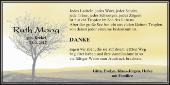 Traueranzeige von Ruth Moog von  Camberger Anzeiger