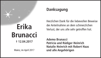 Traueranzeige von Ademo Brunacci von Trauerportal Rhein Main Presse