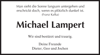 Traueranzeige von Michael Lampert von Trauerportal Rhein Main Presse