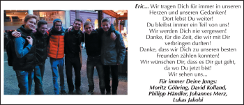 Traueranzeige von Eric  von  Kreisanzeiger